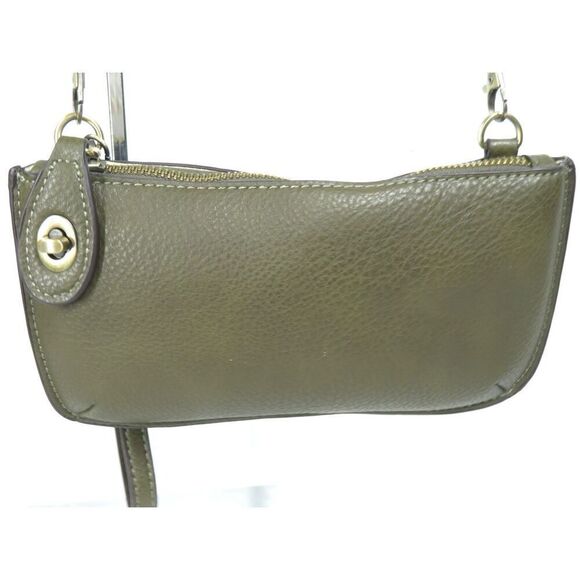 Joy Susan Mini Crossbody Wristlet Clutch Vegan Leather Boho Green - Picture 6 of 9